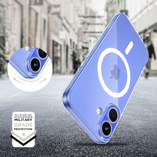 MagSafe калъф за Apple iPhone 16, Tech-Protect, Flexair+, прозрачен