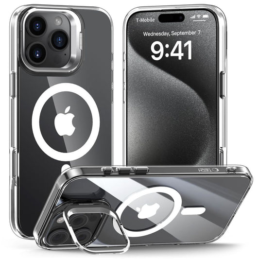 Калъф MagSafe за Apple iPhone 16 Pro Max, Tech-Protect, Magstand, Прозрачен