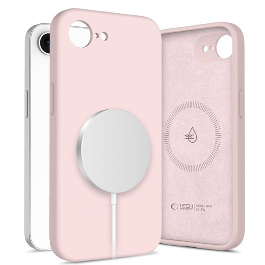 Калъф MagSafe за Apple iPhone 16e, Tech-Protect, Liquid Silicone, Розов