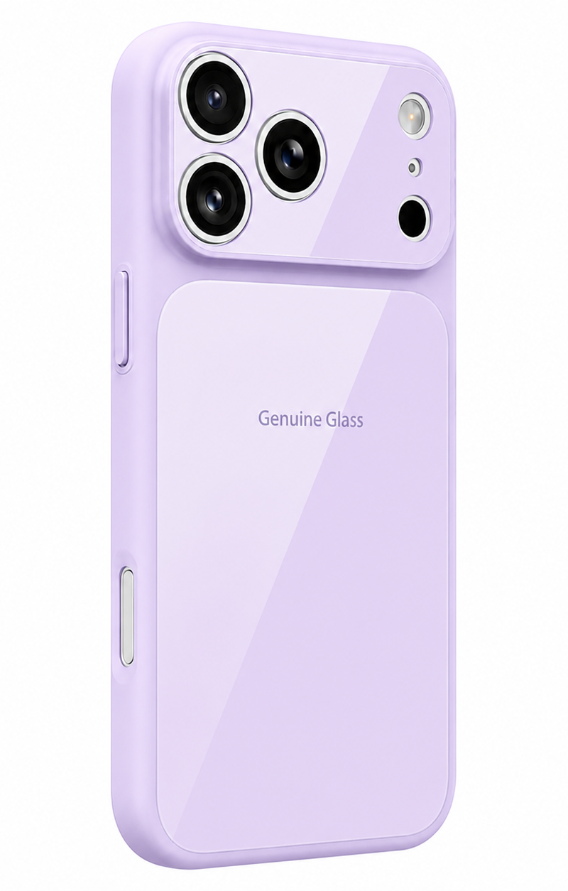 MagSafe калъф за Apple iPhone 16 Pro, OEM, Genuine Glass, лилав