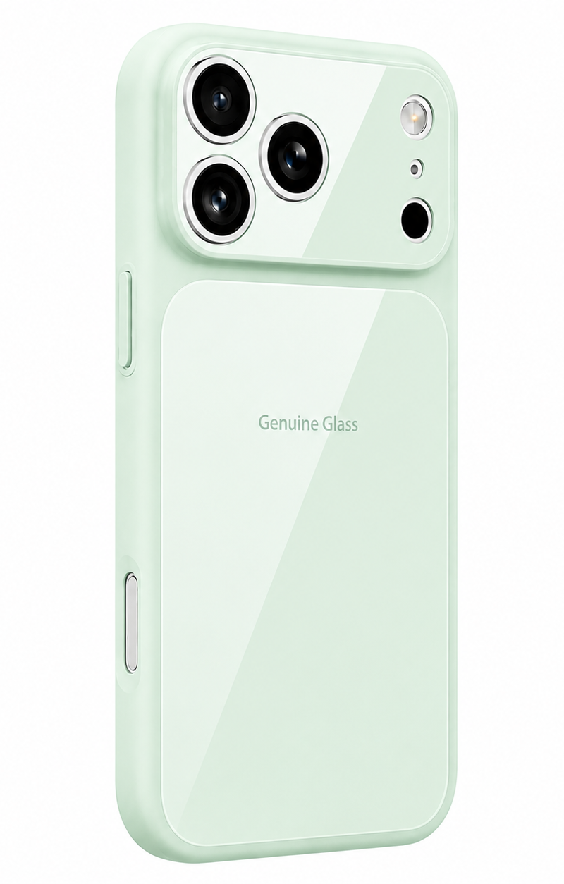 MagSafe калъф за Apple iPhone 17, OEM, Genuine Glass, Зелен