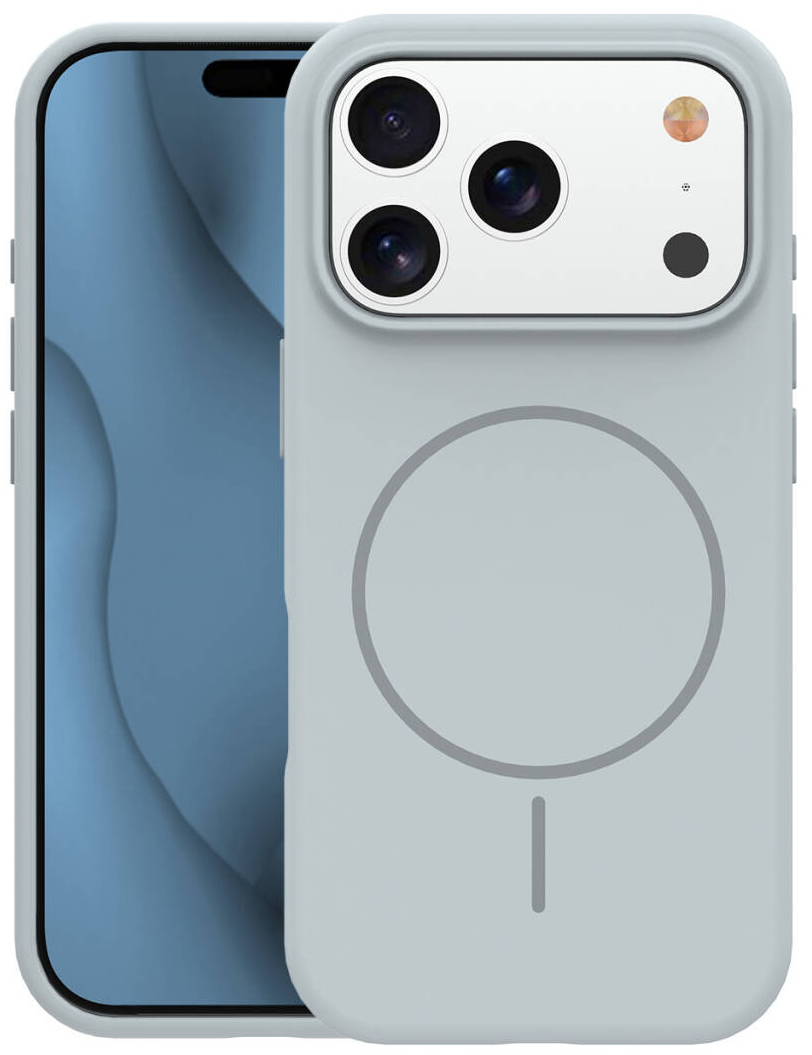 Калъф MagSafe за Apple iPhone 17 Pro, OEM, тънък силикон, сив