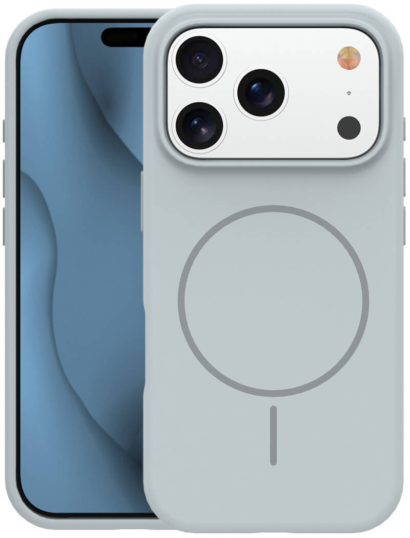 Калъф MagSafe за Apple iPhone 18 Pro Max / 17 Pro Max, OEM, тънък силикон, сив