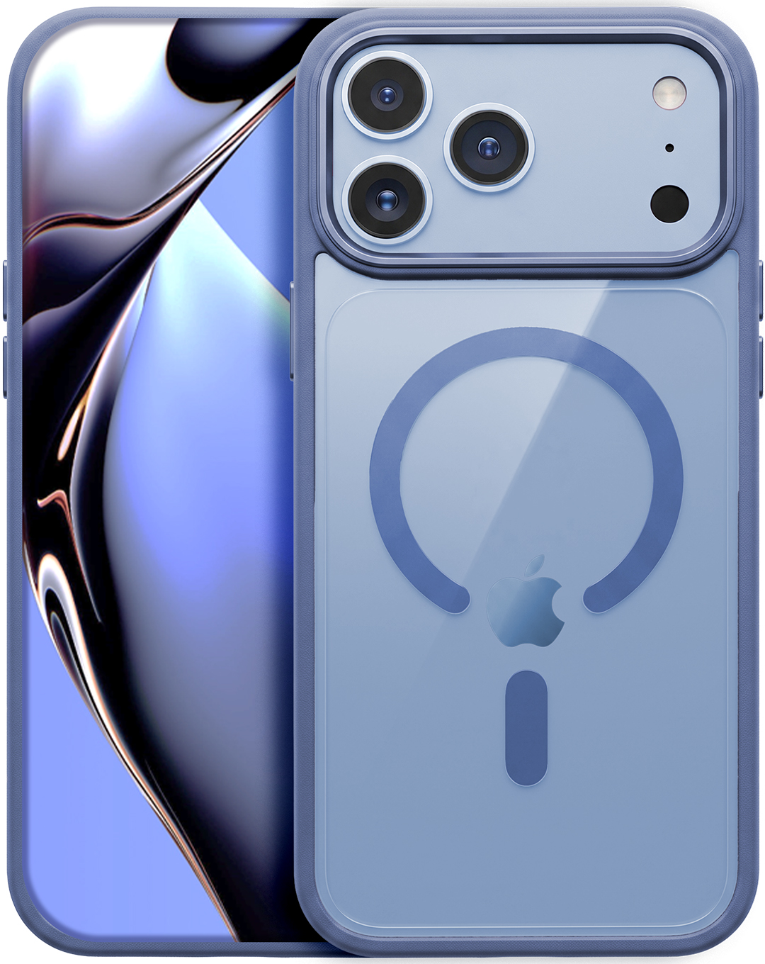 Калъф MagSafe за Apple iPhone 18 Pro Max / 17 Pro Max, OEM, Color Clear Mag, Син