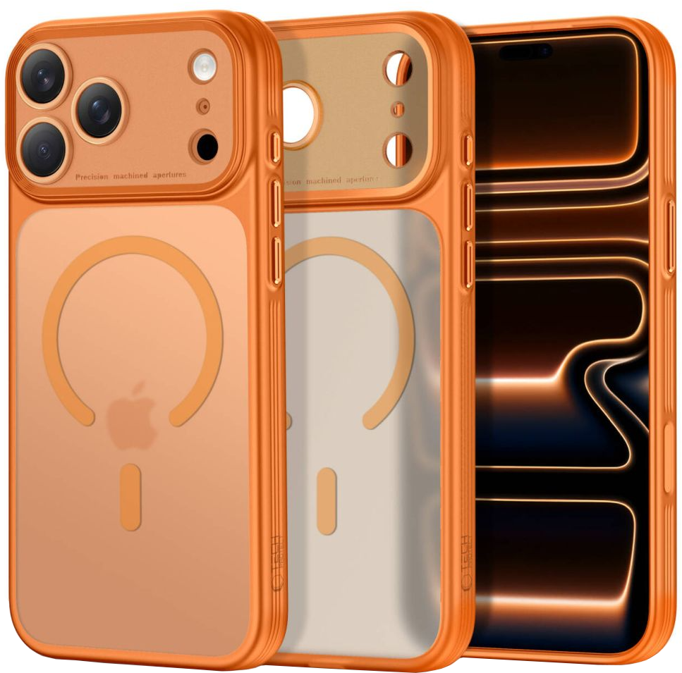 Калъф MagSafe за Apple iPhone 18 Pro Max / 17 Pro Max, Tech-Protect, MagPrime CC, Матиран оранжев
