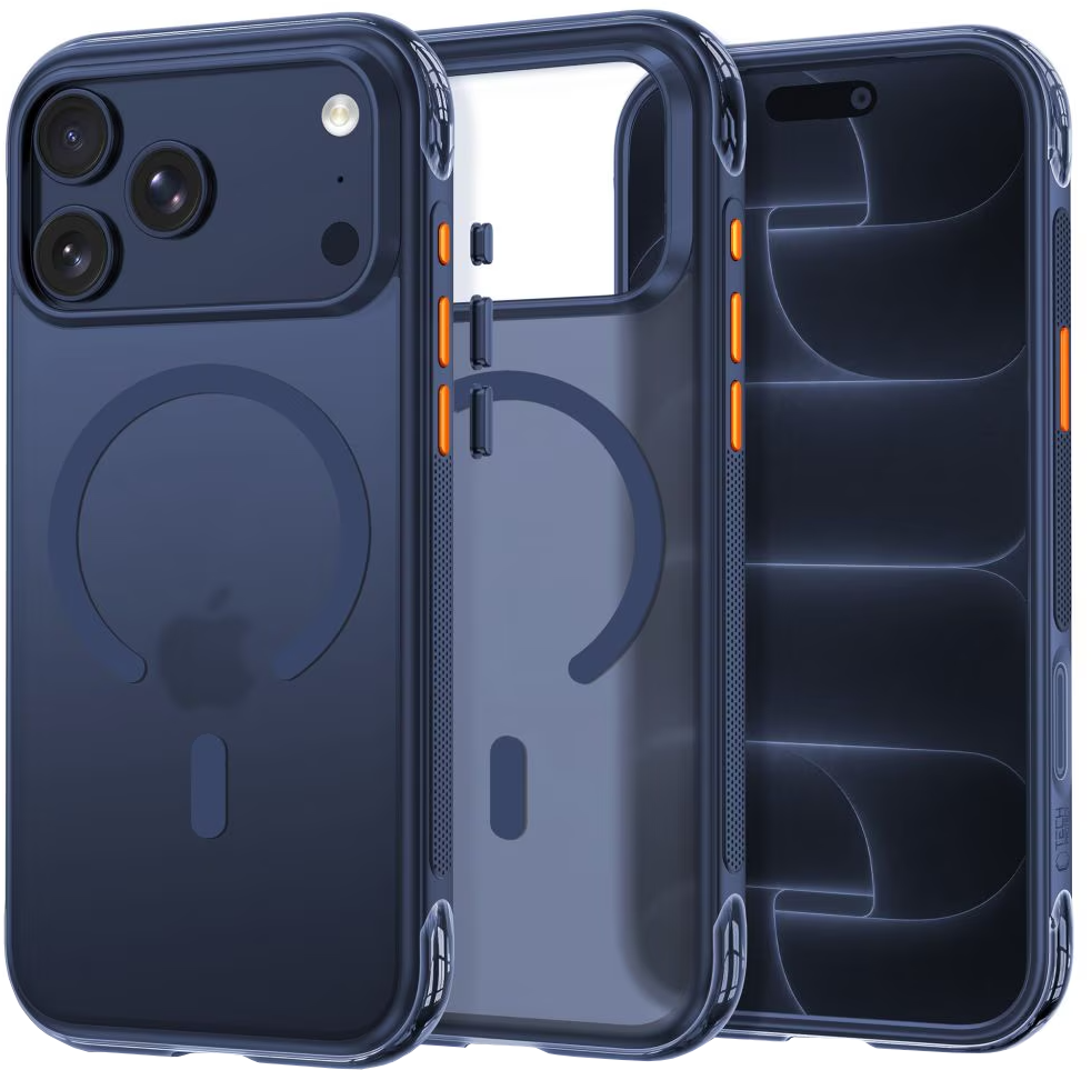 Калъф MagSafe за Apple iPhone 18 Pro / 17 Pro, Tech-Protect, MagAir CC, Матово тъмносиньо