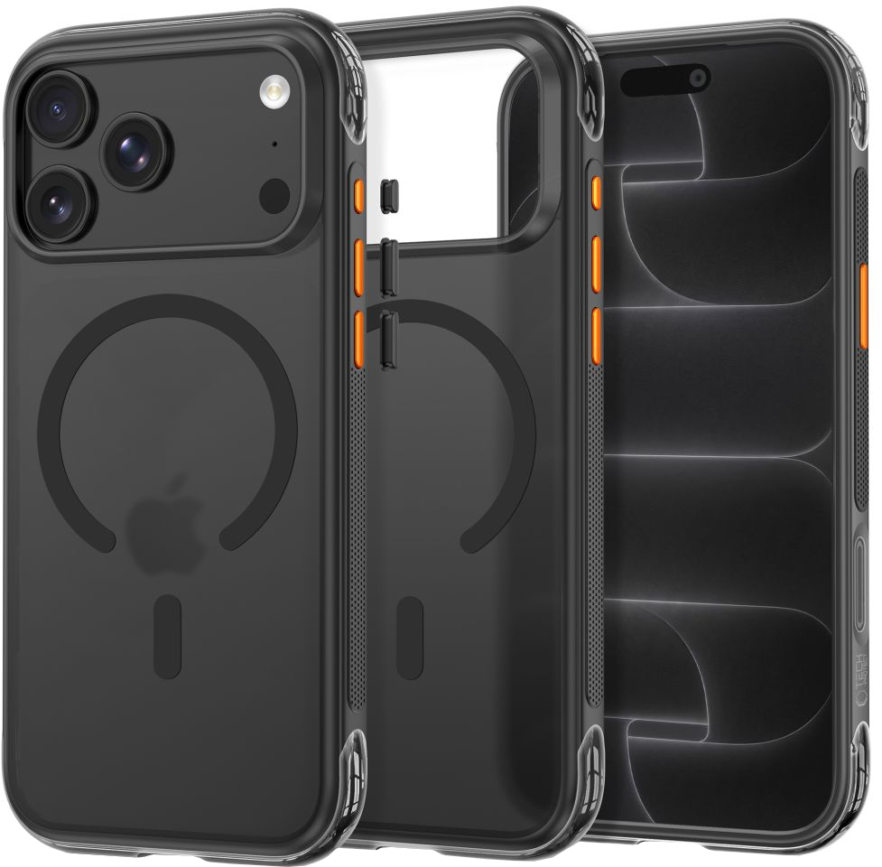 Калъф MagSafe за Apple iPhone 18 Pro / 17 Pro, Tech-Protect, MagAir CC, Матиран Черен