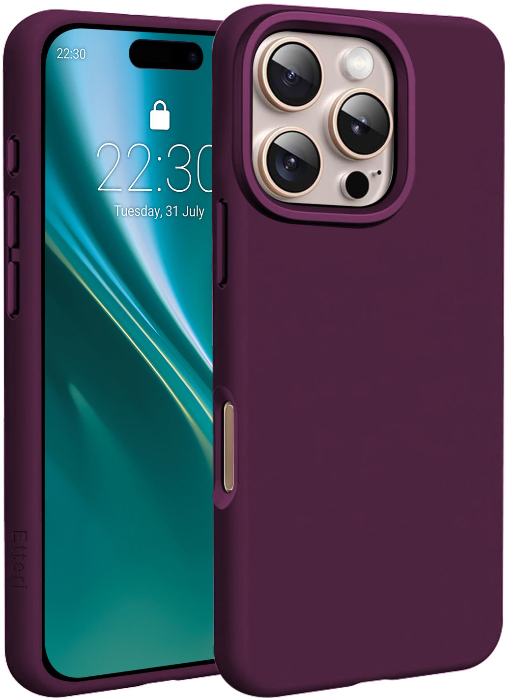 Калъф MagSafe за Apple iPhone 16 Pro, Etteri, Silicone Mag, Бордо