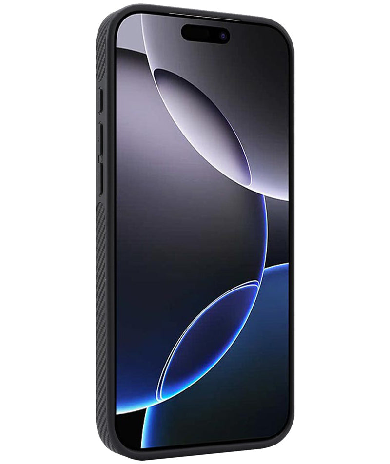 Калъф MagSafe за Apple iPhone 16 Pro, OEM, Carbon Metal Ring, Черен