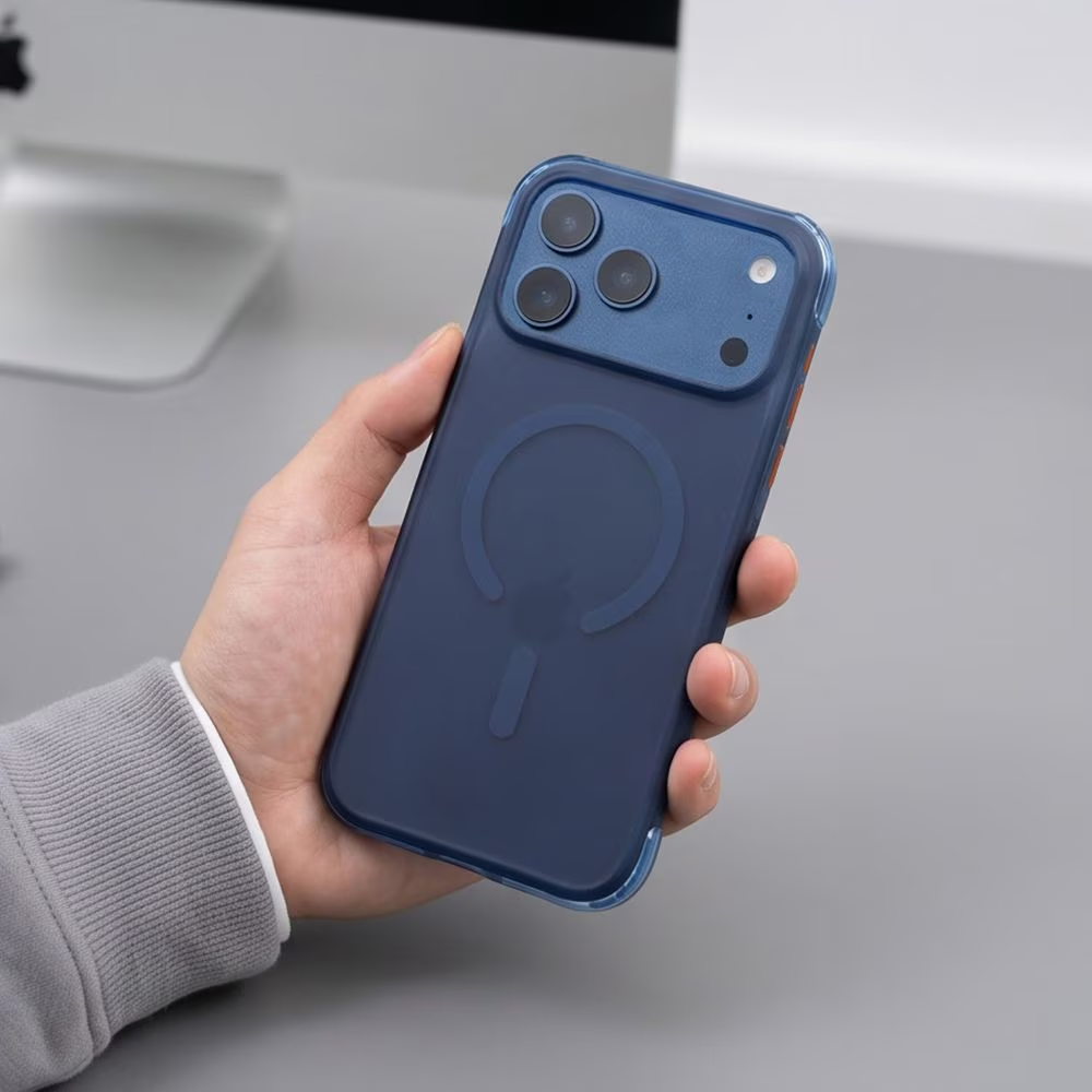 Калъф MagSafe за Apple iPhone 18 Pro / 17 Pro, Tech-Protect, MagAir CC, Матово тъмносиньо