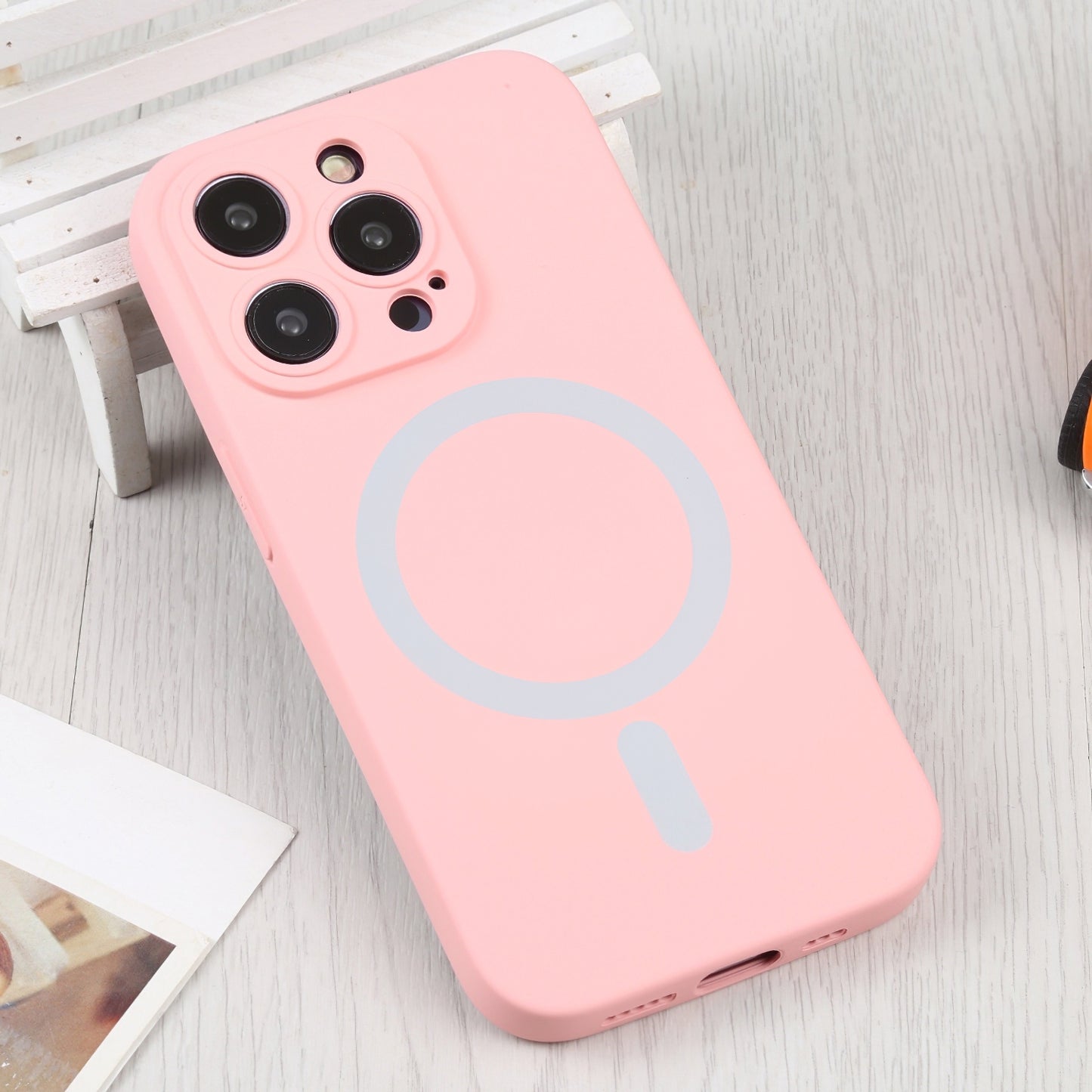 Калъф MagSafe за Apple iPhone 15 Pro, OEM, течен силикон, розов