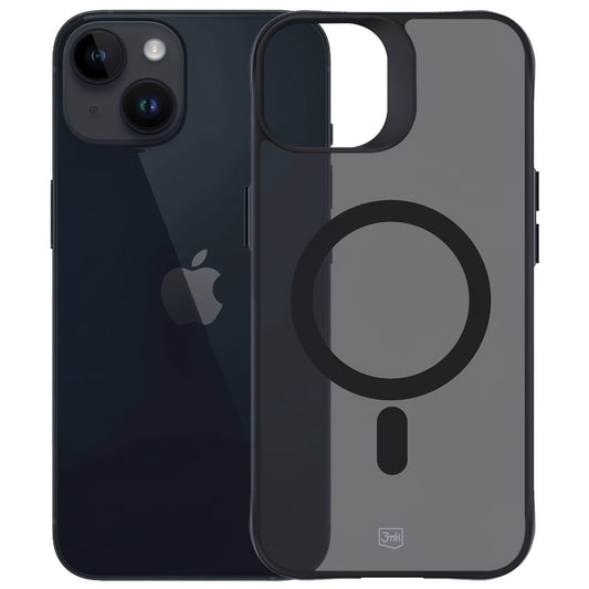 Калъф MagSafe за Apple iPhone 15, 3MK, Smoke MagCase, Черен