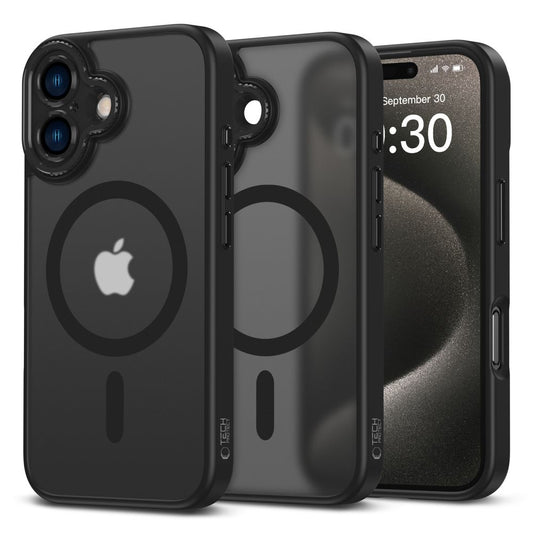 Калъф MagSafe за Apple iPhone 16, Tech-Protect, Magcam, черен