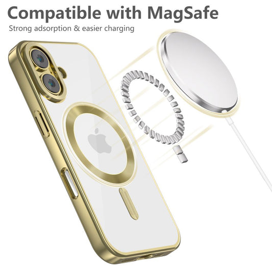 Калъф MagSafe за Apple iPhone 16, Tech-Protect, Magflex Satin, златист