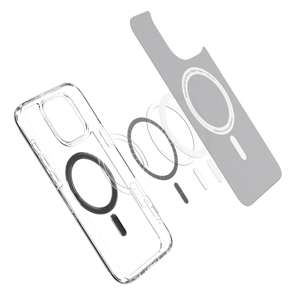 Калъф MagSafe за Apple iPhone 16 Pro, Spigen, Ultra Hybrid Carbon, Сив ACS08131