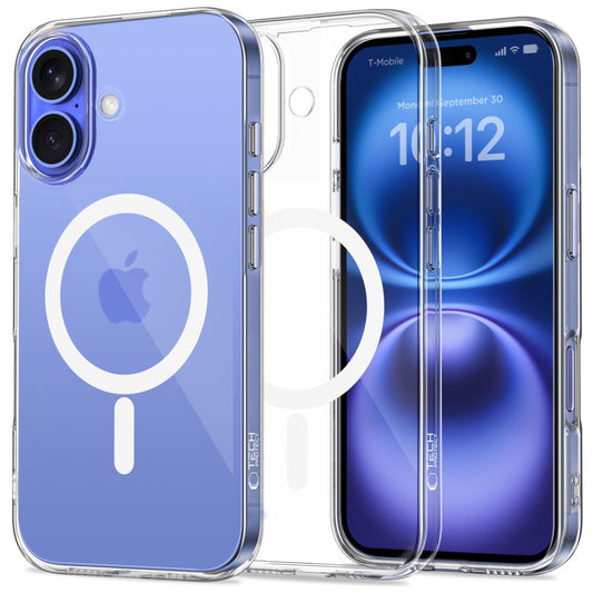 MagSafe калъф за Apple iPhone 16, Tech-Protect, Flexair+, прозрачен