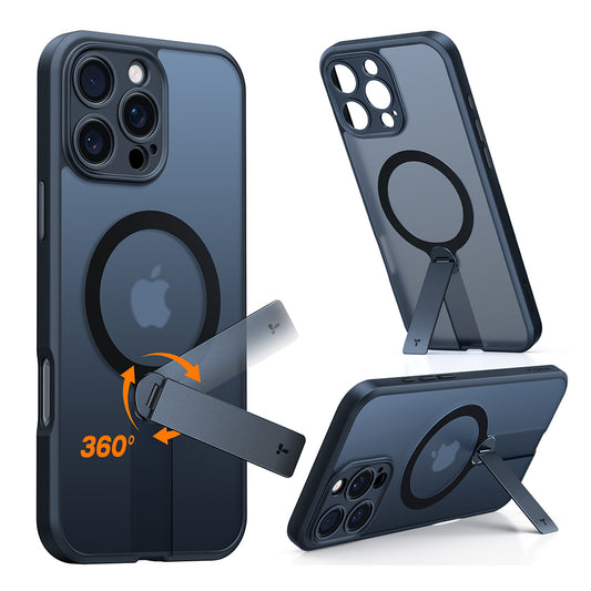 Калъф MagSafe за Apple iPhone 16 Pro Max, Torras, Pstand Spin, Черен