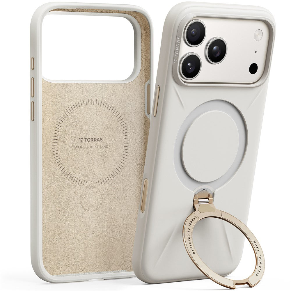 Калъф MagSafe за Apple iPhone 17 Pro Max, Torras, QPRO Silicone, Бял