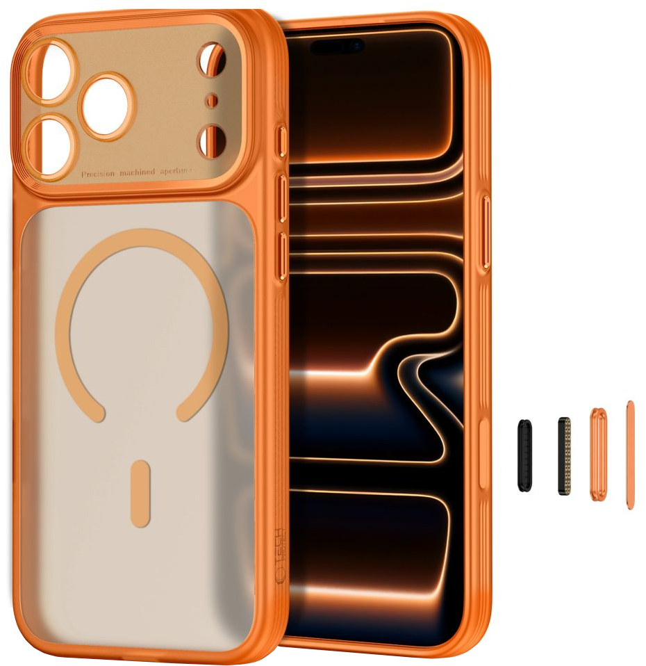Калъф MagSafe за Apple iPhone 18 Pro Max / 17 Pro Max, Tech-Protect, MagPrime CC, Матиран оранжев