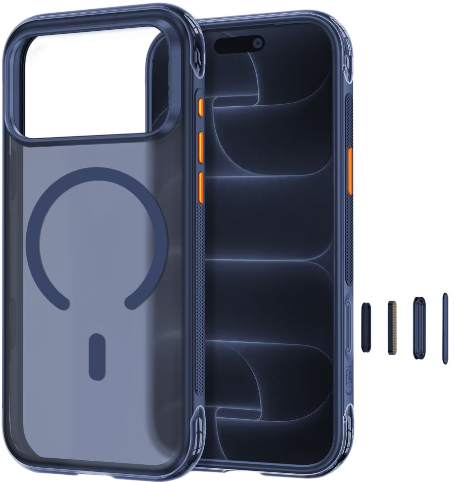 Калъф MagSafe за Apple iPhone 18 Pro / 17 Pro, Tech-Protect, MagAir CC, Матово тъмносиньо
