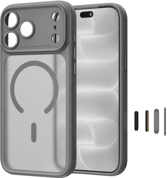 Калъф MagSafe за Apple iPhone 18 Pro Max / 17 Pro Max, Tech-Protect, MagPeak CC, матов сив цвят
