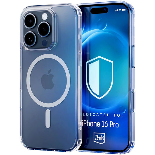 MagSafe калъф за Apple iPhone 16 Pro, 3MK, MagCase, MagCase, Прозрачен