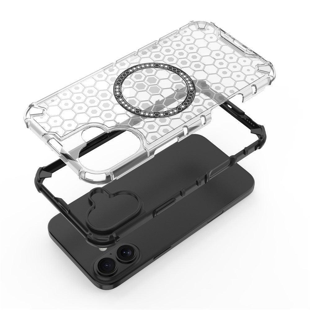 Калъф MagSafe за Apple iPhone 16, Techsuit, HoneyComb Shield, Син