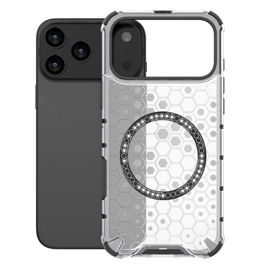 Калъф MagSafe за Apple iPhone 17 Pro Max, Techsuit, HoneyComb Shield, Бял
