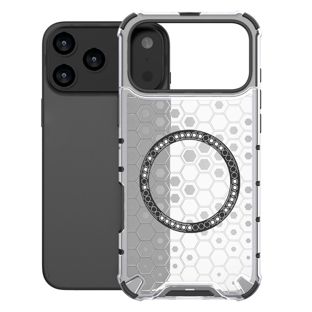 Калъф MagSafe за Apple iPhone 17 Pro, Techsuit, HoneyComb Shield, Бял