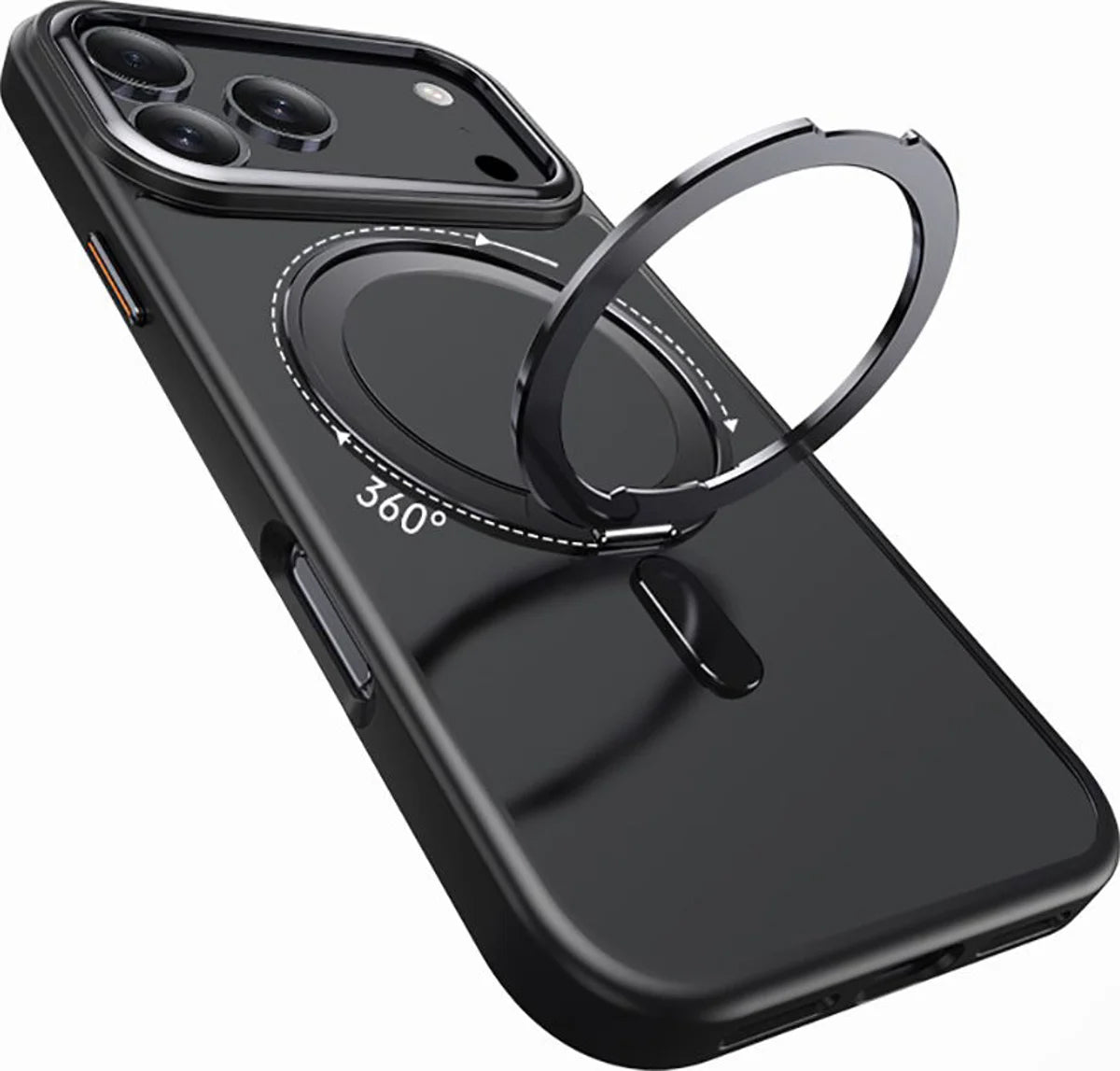 Калъф MagSafe за Apple iPhone 17 Pro Max, Tech-Protect, MagRing, Черен