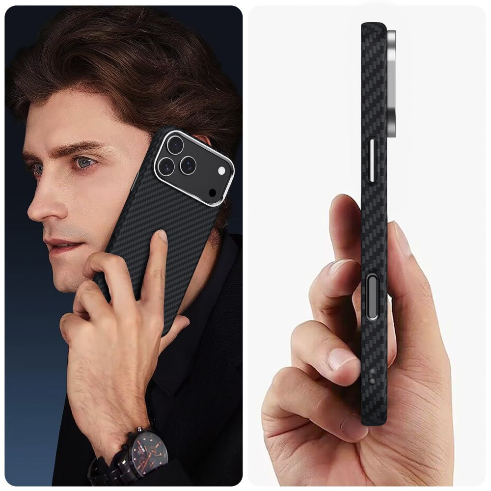 Калъф MagSafe за Apple iPhone 17 Pro Max, Tech-Protect, Ion Carbon, Черен