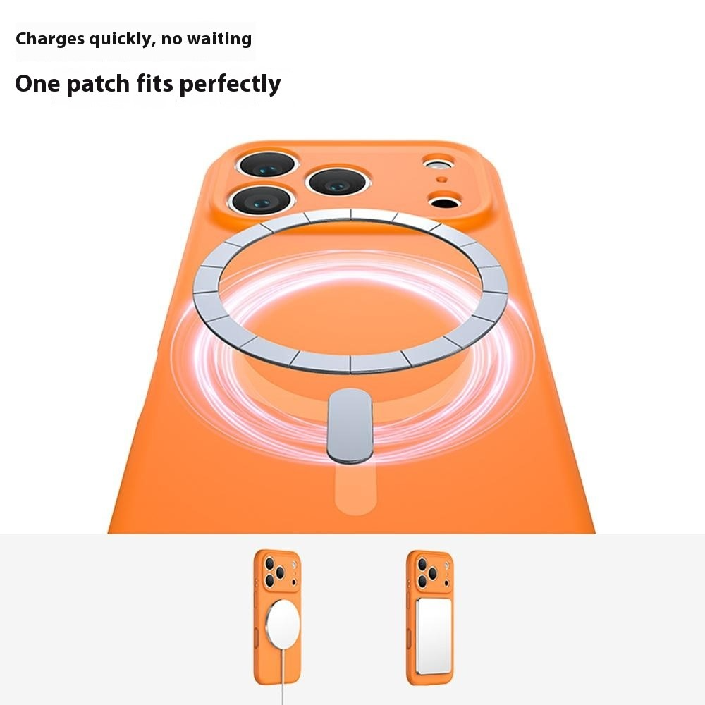 Калъф MagSafe за Apple iPhone 17 Pro Max, OEM, течен силикон, оранжев