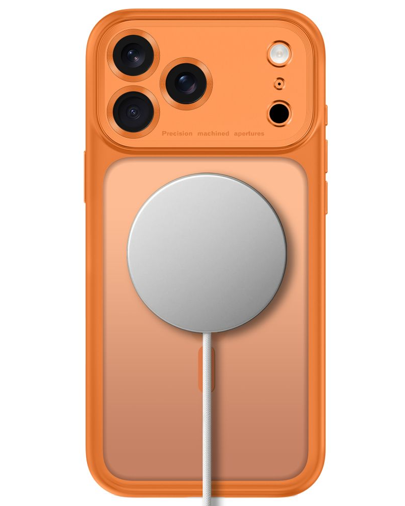 Калъф MagSafe за Apple iPhone 18 Pro Max / 17 Pro Max, Tech-Protect, MagPeak CC, Матиран оранжев