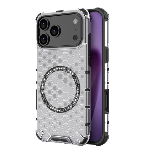 Калъф MagSafe за Apple iPhone 17 Pro Max, Techsuit, HoneyComb Shield, Бял