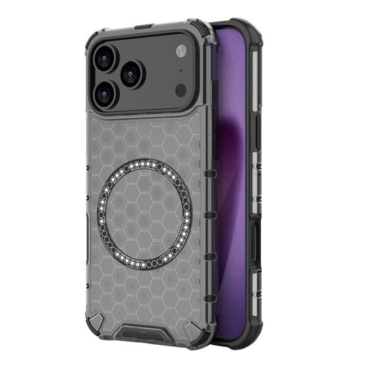 Калъф MagSafe за Apple iPhone 17 Pro Max, Techsuit, HoneyComb Shield, Черен