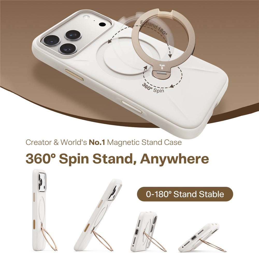 Калъф MagSafe за Apple iPhone 17 Pro Max, Torras, QPRO Silicone, Бял