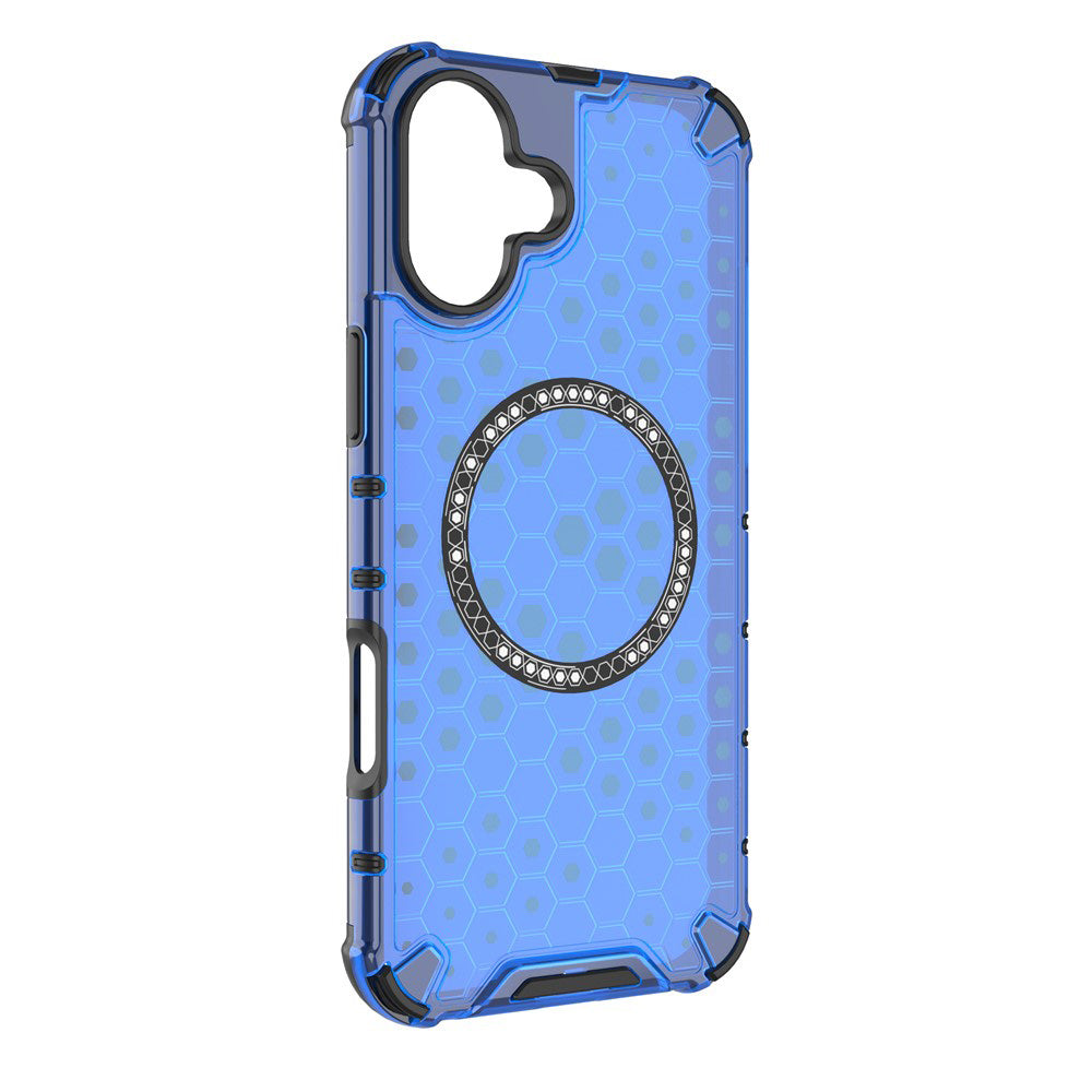 Калъф MagSafe за Apple iPhone 16, Techsuit, HoneyComb Shield, Син