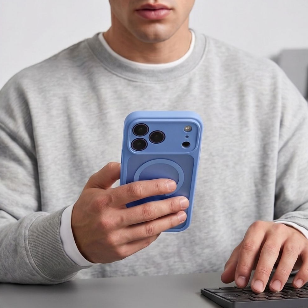 Калъф MagSafe за Apple iPhone 18 Pro / 17 Pro, Tech-Protect, BasicMag, Матиран син