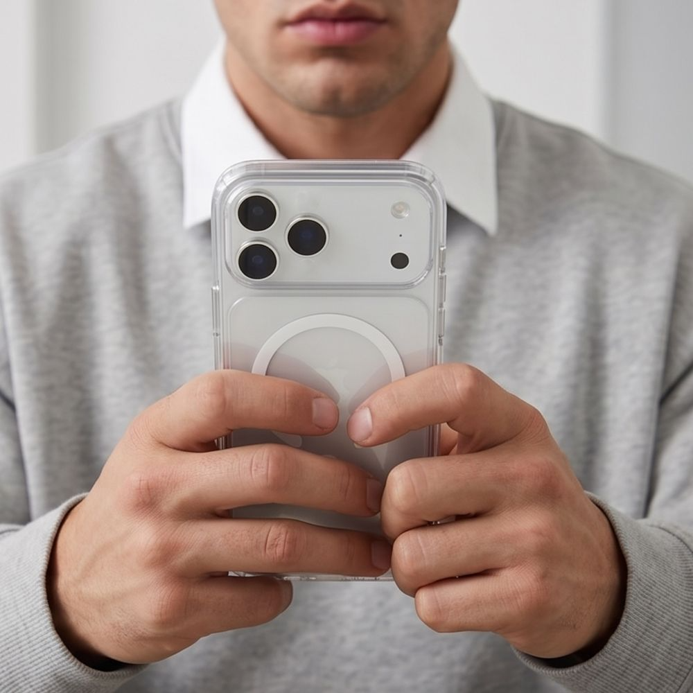 Калъф MagSafe за Apple iPhone 18 Pro / 17 Pro, Tech-Protect, Flexair Hybrid CC, Прозрачен