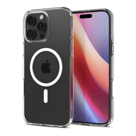 MagSafe калъф за Apple iPhone 16 Pro, Spigen, с течен кристал, прозрачен ACS08389