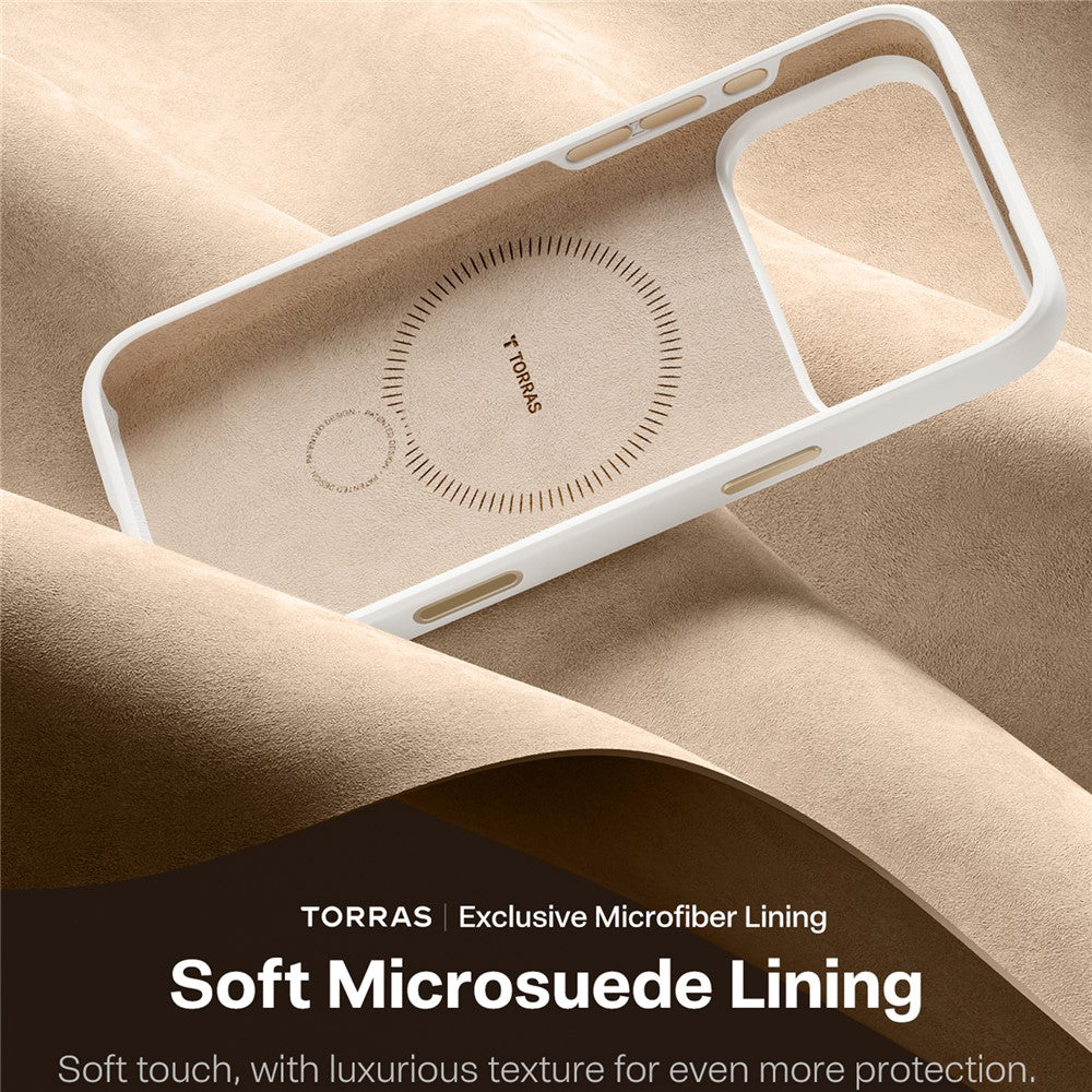 Калъф MagSafe за Apple iPhone 17 Pro Max, Torras, QPRO Silicone, Бял