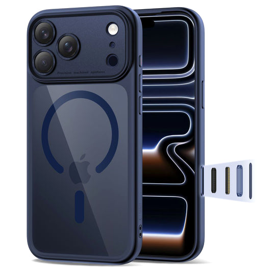 Калъф MagSafe за Apple iPhone 17 Pro Max, Tech-Protect, MagPeak, Тъмносин