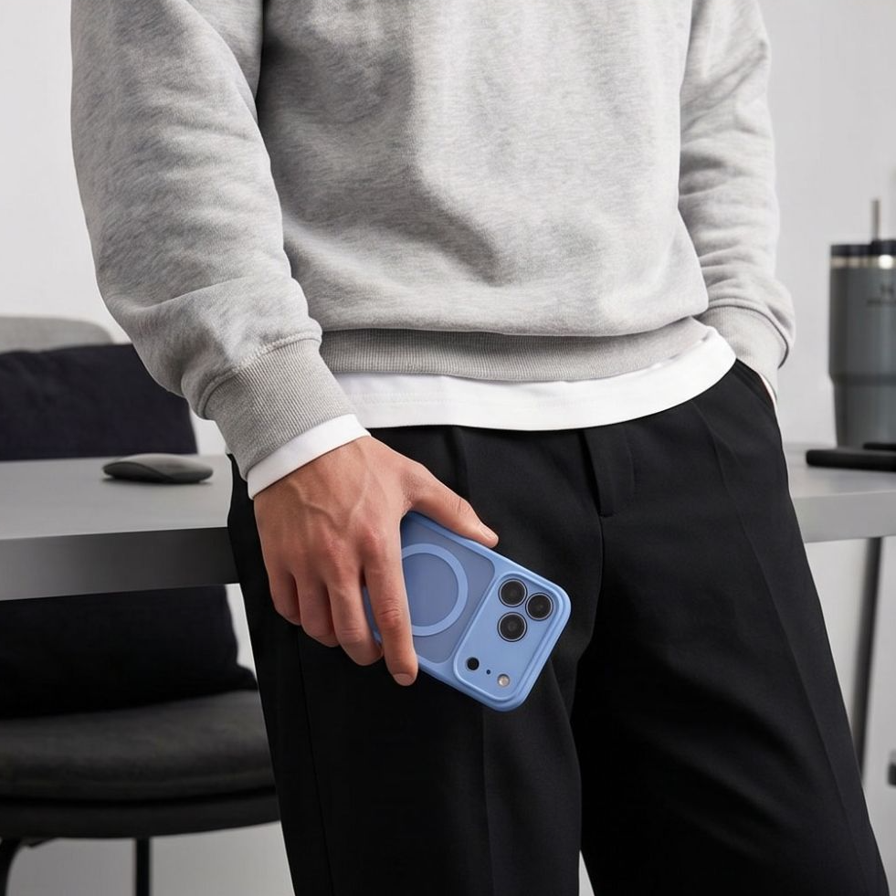 Калъф MagSafe за Apple iPhone 18 Pro / 17 Pro, Tech-Protect, BasicMag, Матиран син