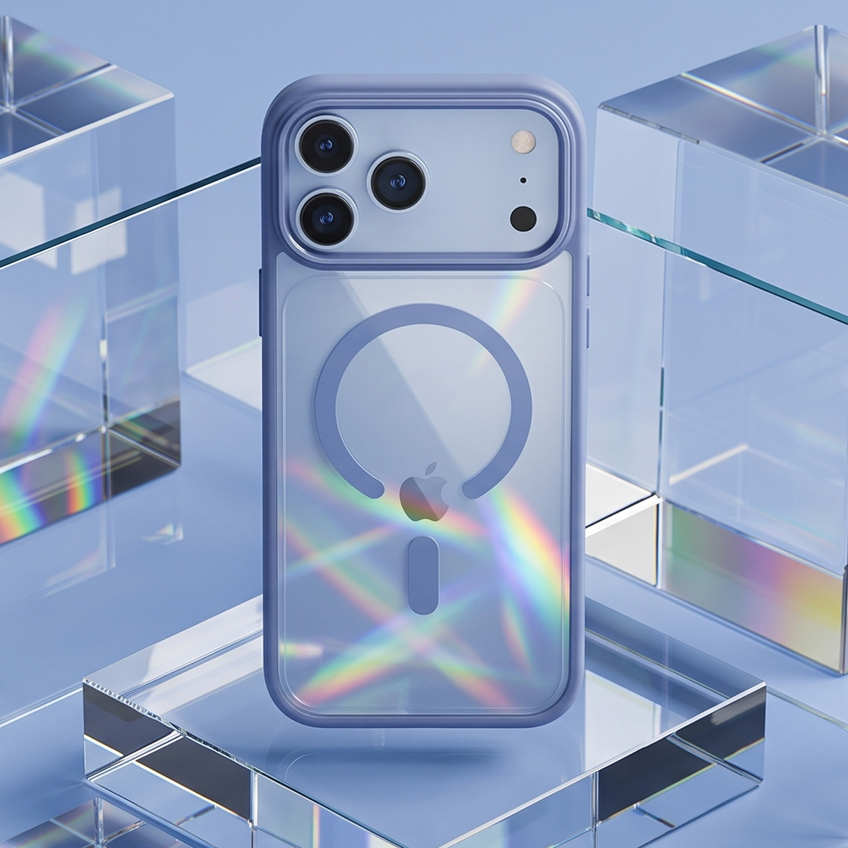 Калъф MagSafe за Apple iPhone 18 Pro Max / 17 Pro Max, OEM, Color Clear Mag, Син