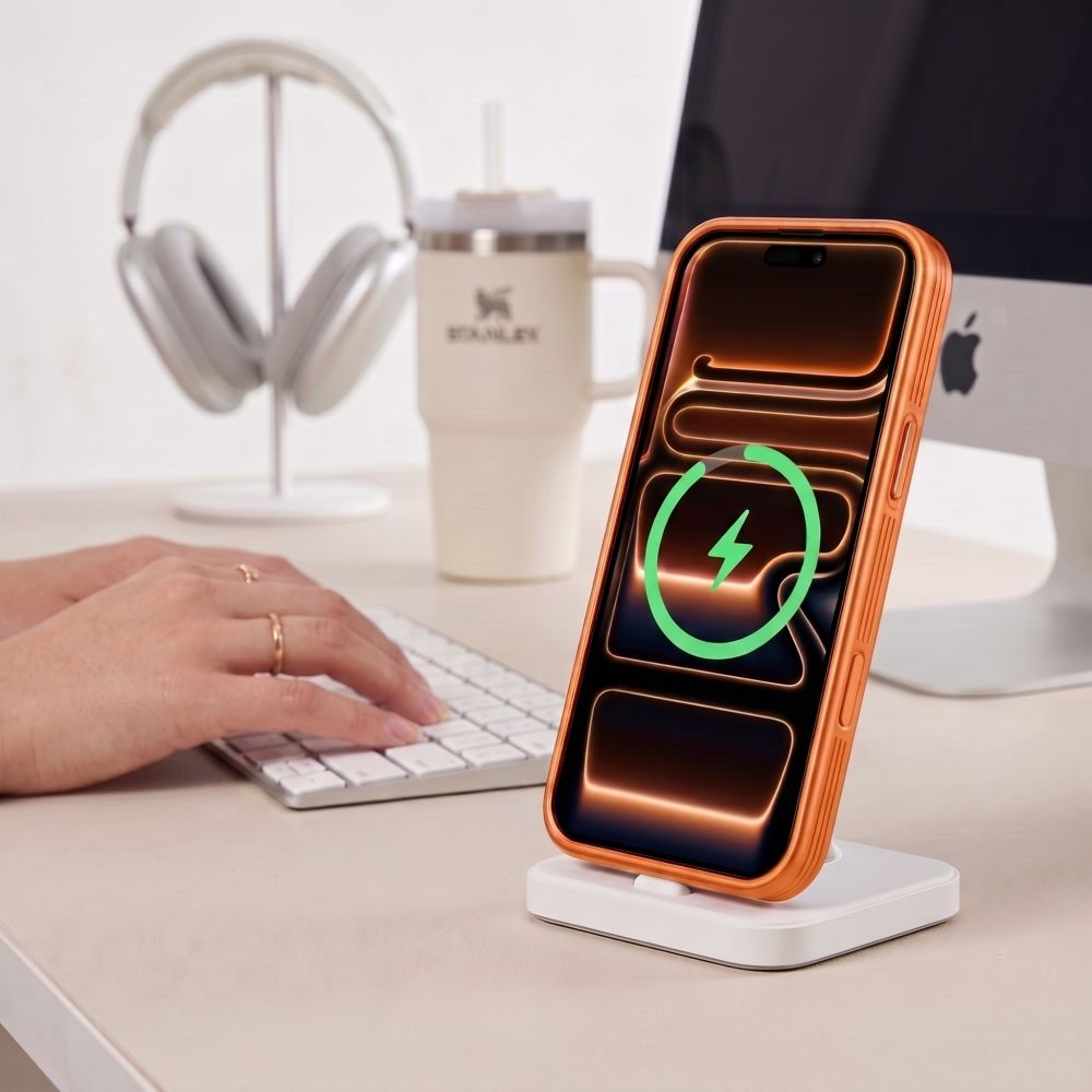 Калъф MagSafe за Apple iPhone 18 Pro Max / 17 Pro Max, Tech-Protect, MagPrime CC, Матиран оранжев