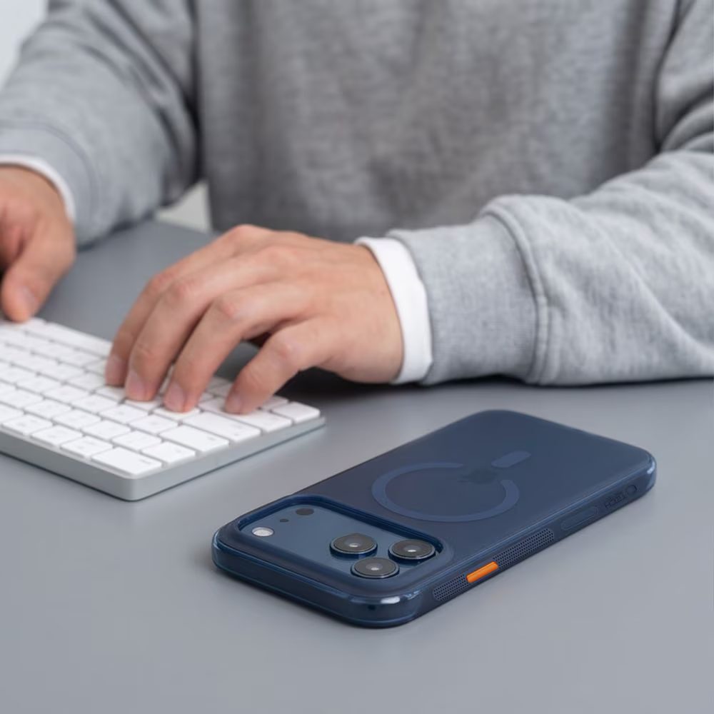 Калъф MagSafe за Apple iPhone 18 Pro / 17 Pro, Tech-Protect, MagAir CC, Матово тъмносиньо