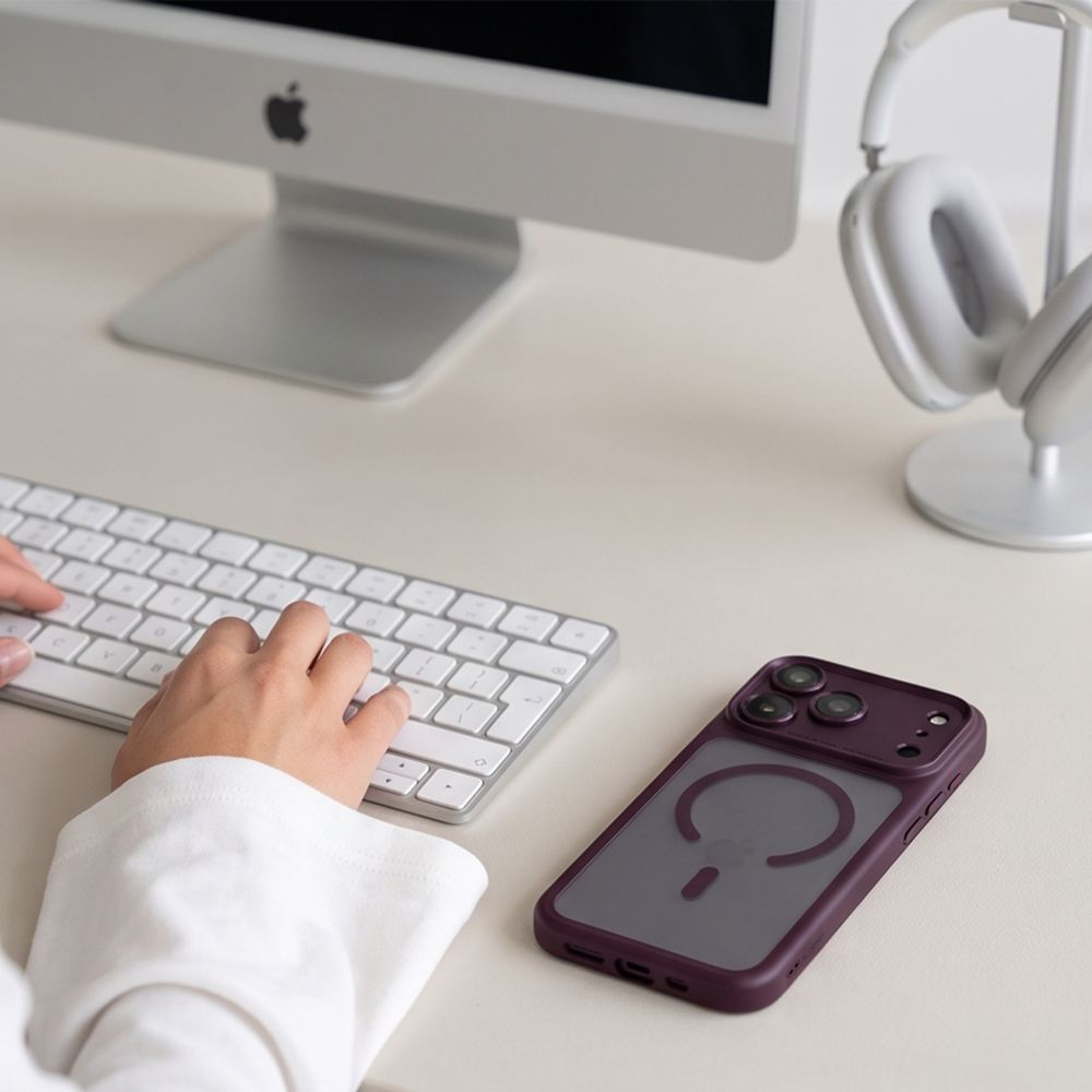 Калъф MagSafe за Apple iPhone 18 Pro Max / 17 Pro Max, Tech-Protect, MagPeak CC, Матово бордо