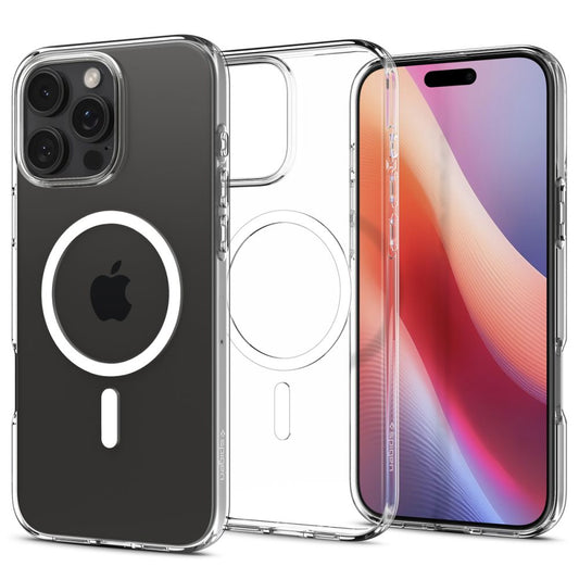 MagSafe калъф за Apple iPhone 16 Pro, Spigen, с течен кристал, прозрачен ACS08389