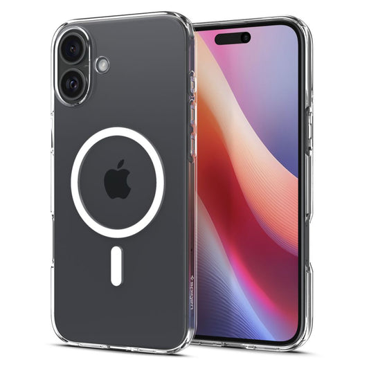 MagSafe калъф за Apple iPhone 16, Spigen, с течен кристал, прозрачен ACS08390