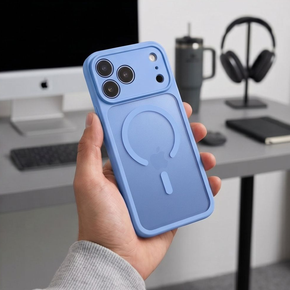 Калъф MagSafe за Apple iPhone 18 Pro / 17 Pro, Tech-Protect, BasicMag, Матиран син